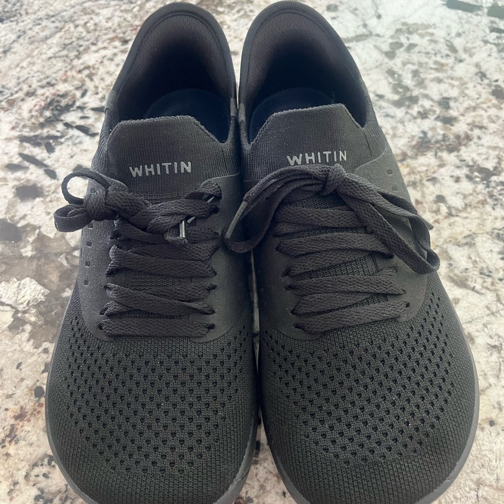 NWOB WHITIN Women's Minimalist Barefoot Shoes Black Lace Up US 7.5 EU 38